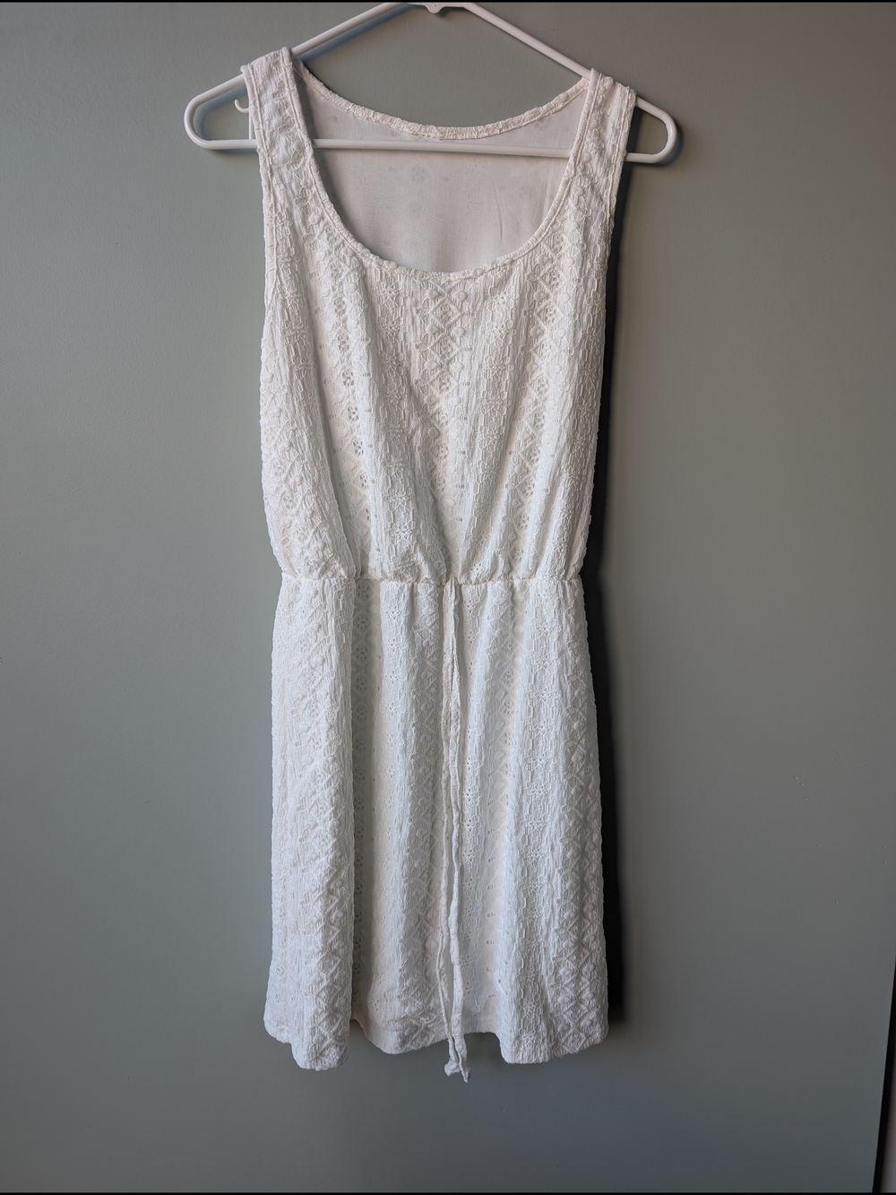 SHEIN White Lace Sleeveless Mini Dress Size Medium NWOT